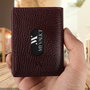 Zoozie Bags Cartera de Piel en Rojo Claret